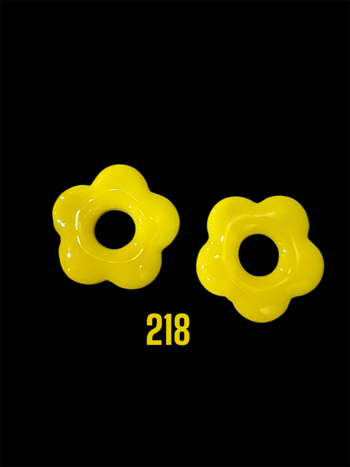 Pampilles Fleur Jaune – Pâte Polymère & Résine | 2 cm