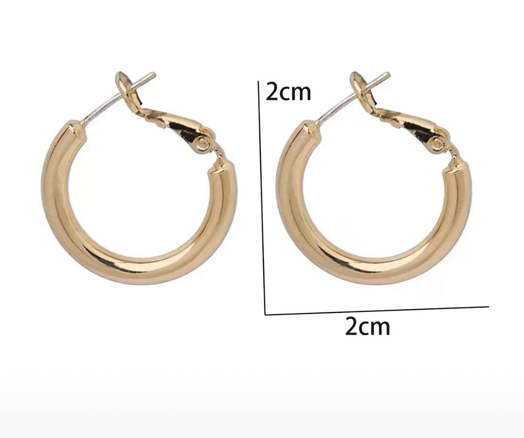 Vergoldete dicke Creolen – Edelstahl 20mm