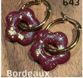 Blumen-Fransen Bordeaux – Goldblätter – Nr. 643