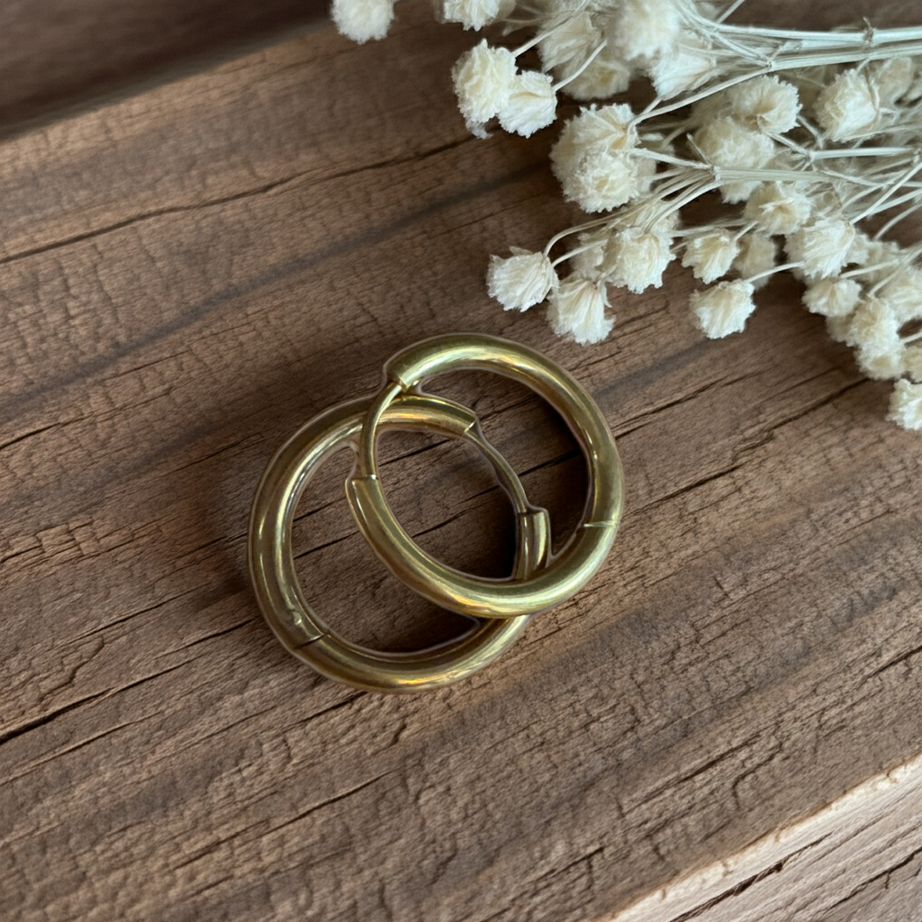 Kreolen Gold – Edelstahl 20mm