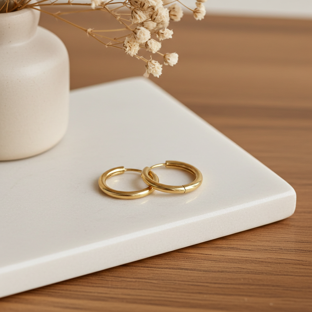 Kreolen Gold – Edelstahl 20mm