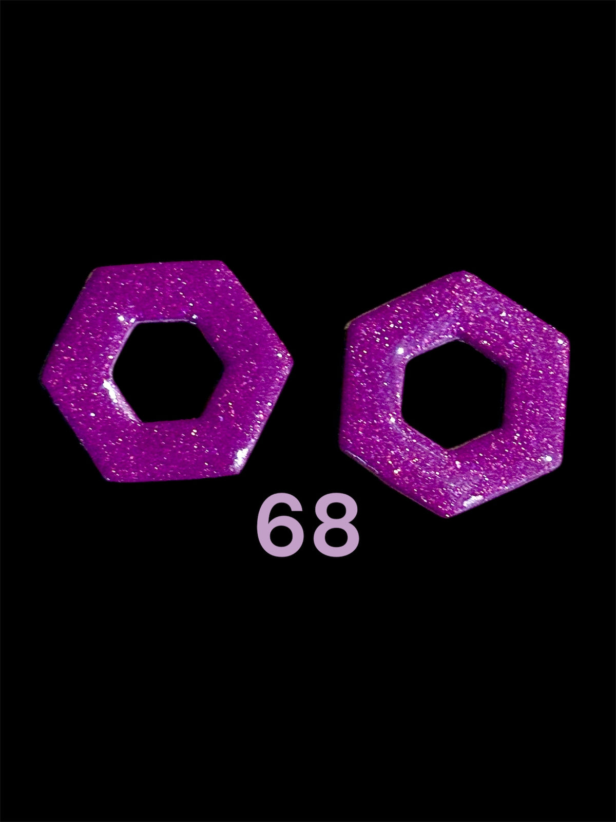 Pampilles Hexagonales – Pâte Polymère & Résine | 2,5 cm