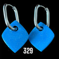 Pampilles Losange Bleu Pailleté – Pâte Polymère & Résine