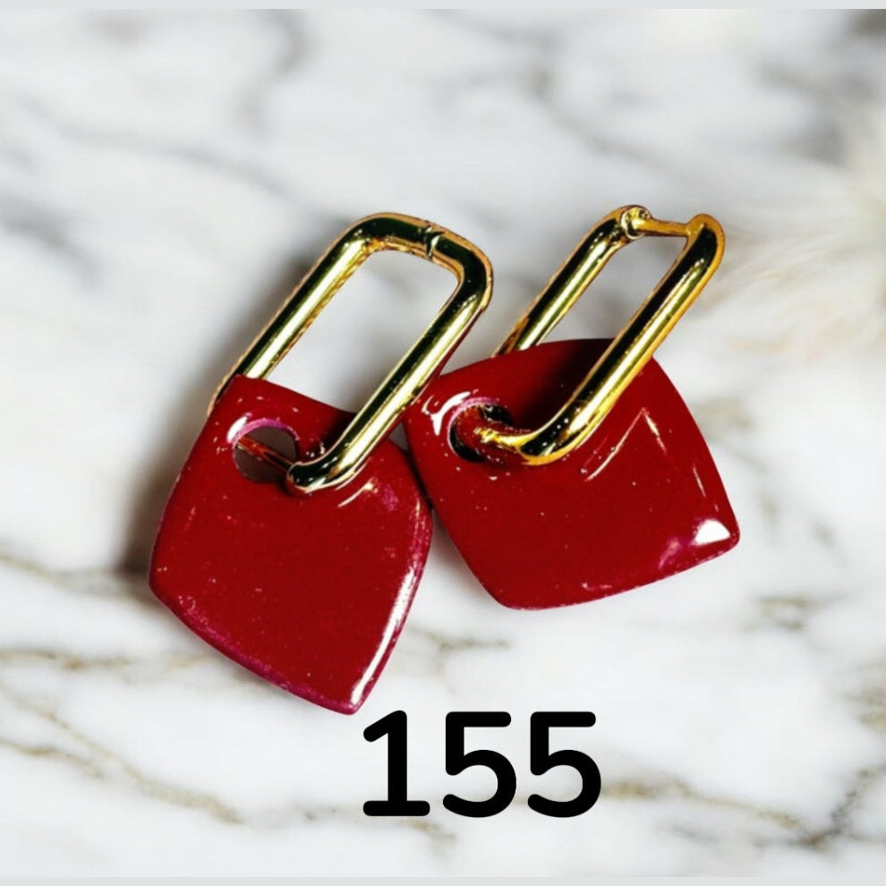 Pampilles Losange Rouge – Pâte Polymère & Résine | 2,5 cm