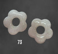 Pampilles Fleur Blanche Pailleté – Pâte Polymère & Résine