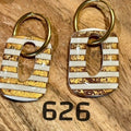 Gestreifter Anhänger Weiß & Gold — Nr. 626