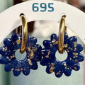 Quasten "Marguerite" Marineblau – Blattgold – Nr. 695