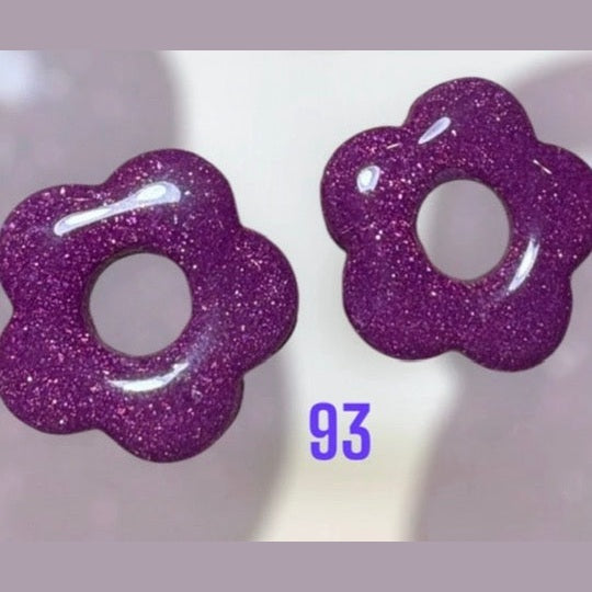 Glitzernde violette Blumenanhänger Nr. 93