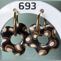 Leopardenblumen-Anhänger Schwarz – Goldfolie – Nr. 693