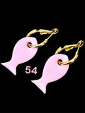 Pampilles Poisson Rose Pailleté – Pâte Polymère & Résine