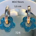 Mini Quaste, grün, türkis, glitzernd