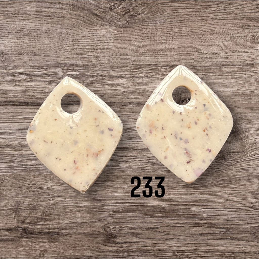 Pampilles Losange Effet Pierre – Pâte Polymère & Résine | 2,5 cm