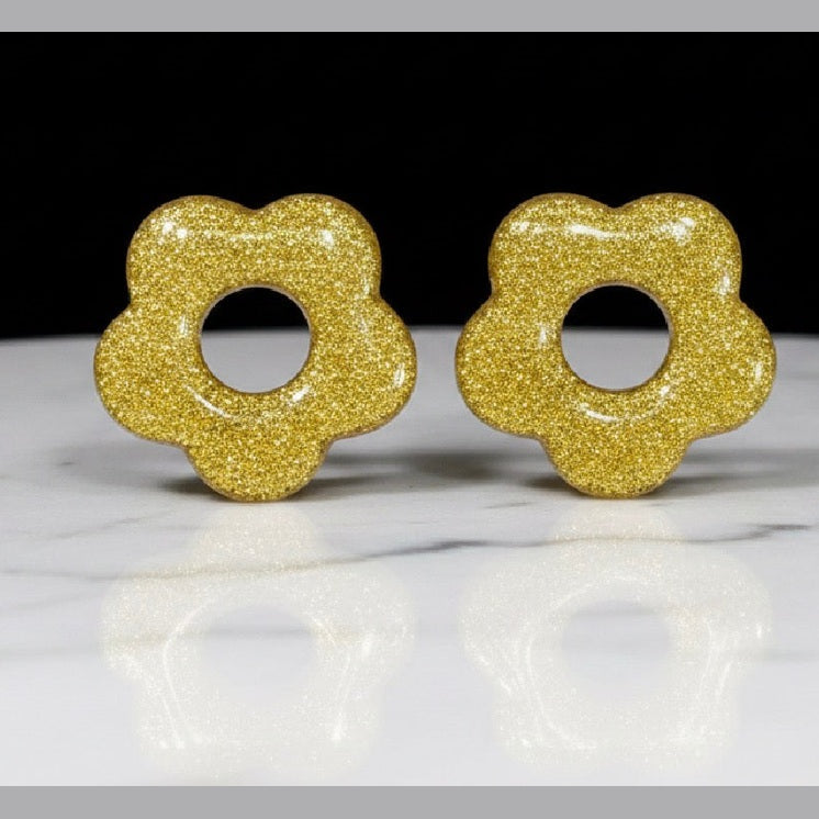 Vergoldete Glitzerblumen-Anhänger Nr. 60