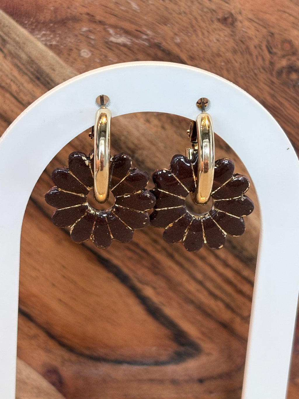 Pampille Marguerite Chocolat 2 cm – Réf. 548
