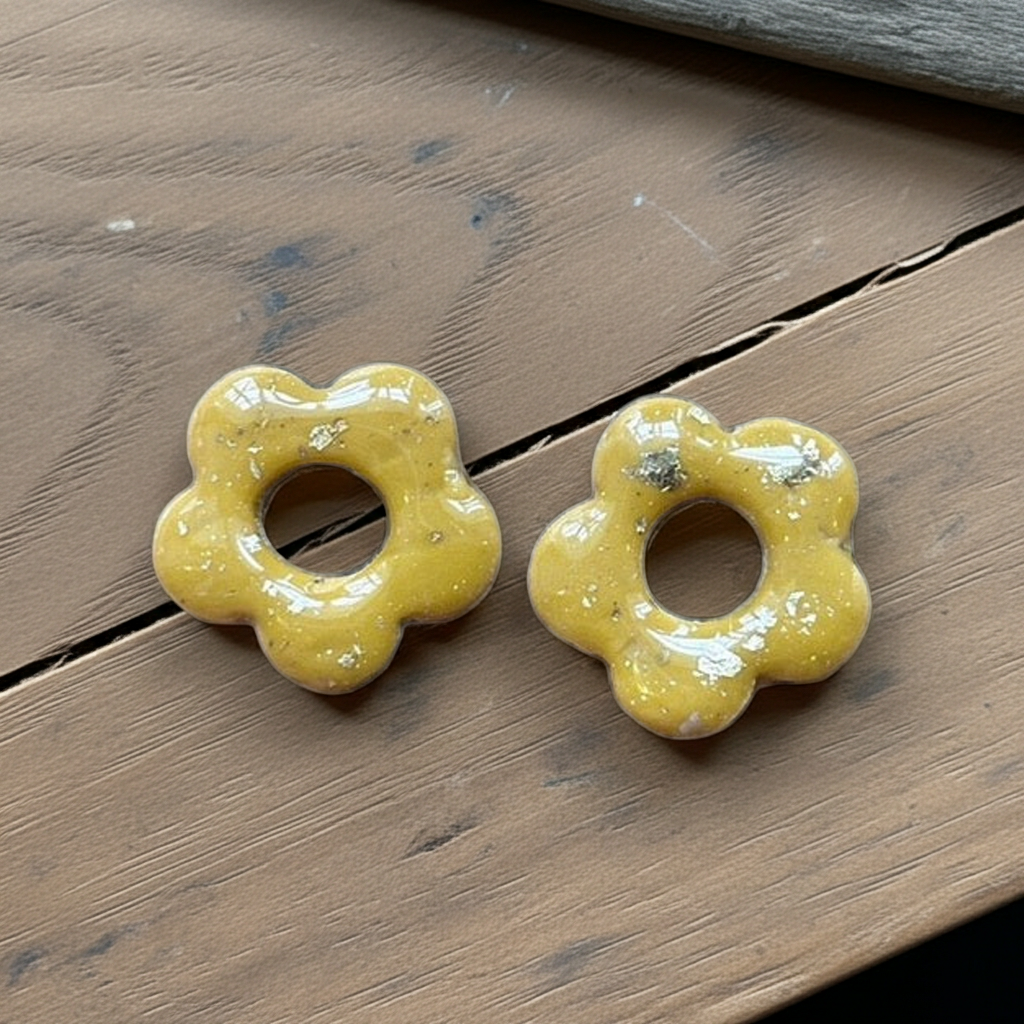 Mini Pampille, Ocker und Gold