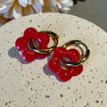 Rote Blumenanhänger Mini 1,5 cm